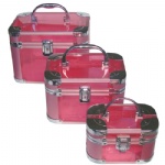 Pink alloy acrylic cosmetic box