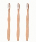 Biodegradable Round Head White Bamboo Toothbrush