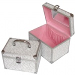 Lockable Aluminium Alloy Multilayer Storage Makeup Case  with mirror