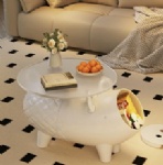 Creative decorative coffee table, simple style, cartoon pig design, small apartment furniture storge table